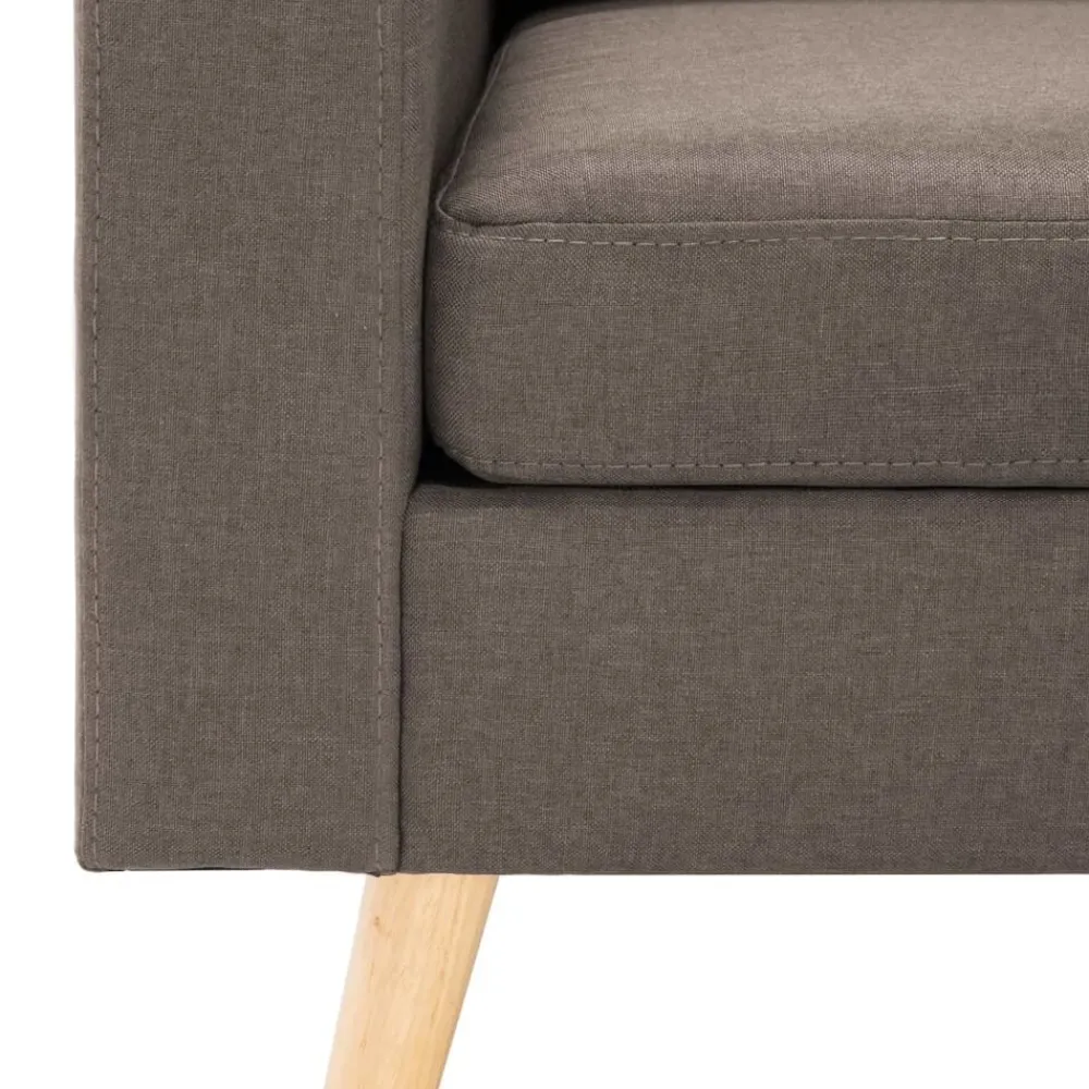 vidaXL Juego de sofás de 2 piezas de tela gris taupe Taupé Discount