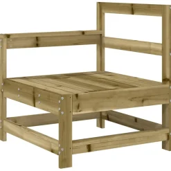 vidaXL Juego de sofás de jardín 7 pzas madera de pino impregnada Impregnado natural Outlet