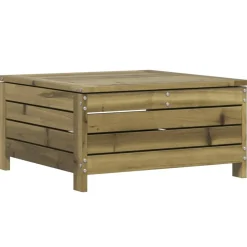 vidaXL Juego de sofás de jardín 7 pzas madera de pino impregnada Impregnado natural Outlet