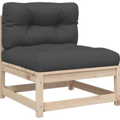 vidaXL Muebles De Jardín-Juego de sofás de jardín 5 pzas con cojines madera maciza pino