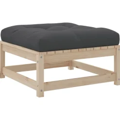 vidaXL Muebles De Jardín-Juego de sofás de jardín 5 pzas con cojines madera maciza pino
