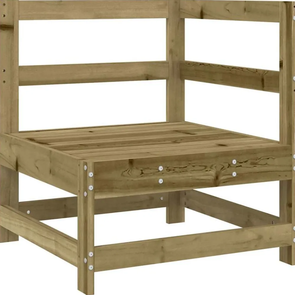 vidaXL Muebles De Jardín-Juego de sofás de jardín 8 pzas madera de pino impregnada
