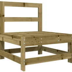 vidaXL Muebles De Jardín-Juego de sofás de jardín 8 pzas madera de pino impregnada