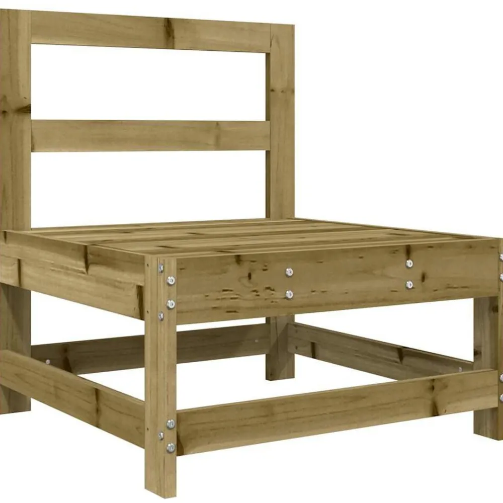 vidaXL Muebles De Jardín-Juego de sofás de jardín 8 pzas madera de pino impregnada
