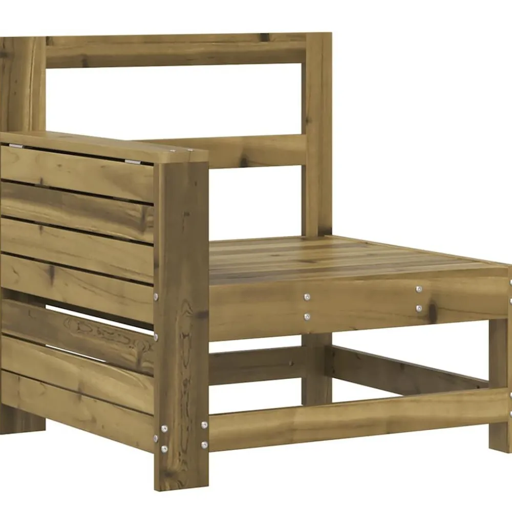 vidaXL Muebles De Jardín-Juego de sofás de jardín 8 pzas madera de pino impregnada