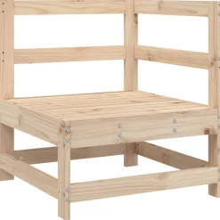 vidaXL Juego de sofás de jardín 8 pzas madera maciza de pino Outlet