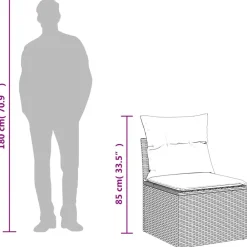 vidaXL Muebles De Jardín-Juego de sofás jardín con cojines 5 pzas ratán sintético beige