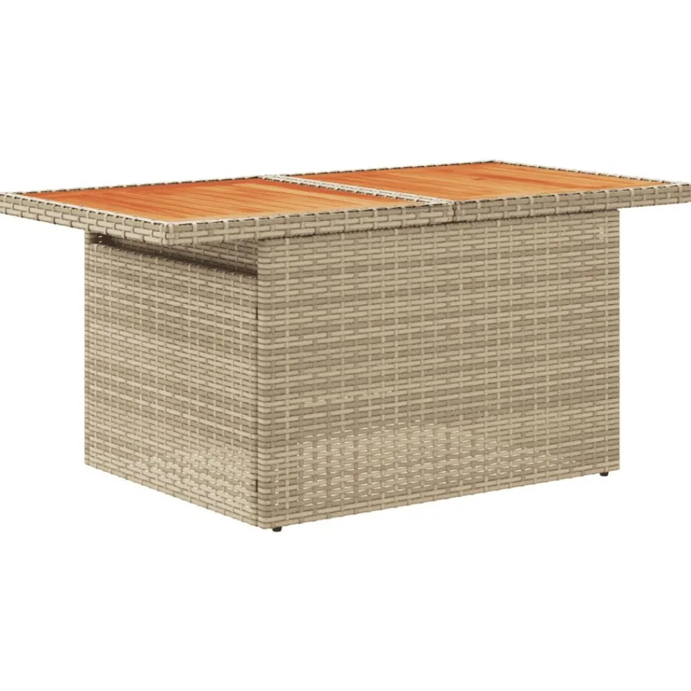 vidaXL Muebles De Jardín-Juego de sofás jardín con cojines 5 pzas ratán sintético beige