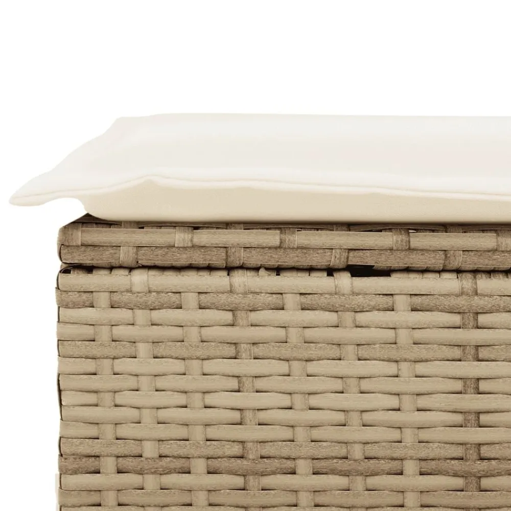 vidaXL Muebles De Jardín-Juego de sofás jardín con cojines 5 pzas ratán sintético beige