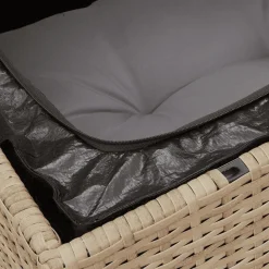 vidaXL Juego de sofás jardín con cojines 5 pzas ratán sintético beige beige y gris Outlet