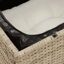 vidaXL Juego de sofás jardín con cojines 5 pzas ratán sintético beige beige y crema New