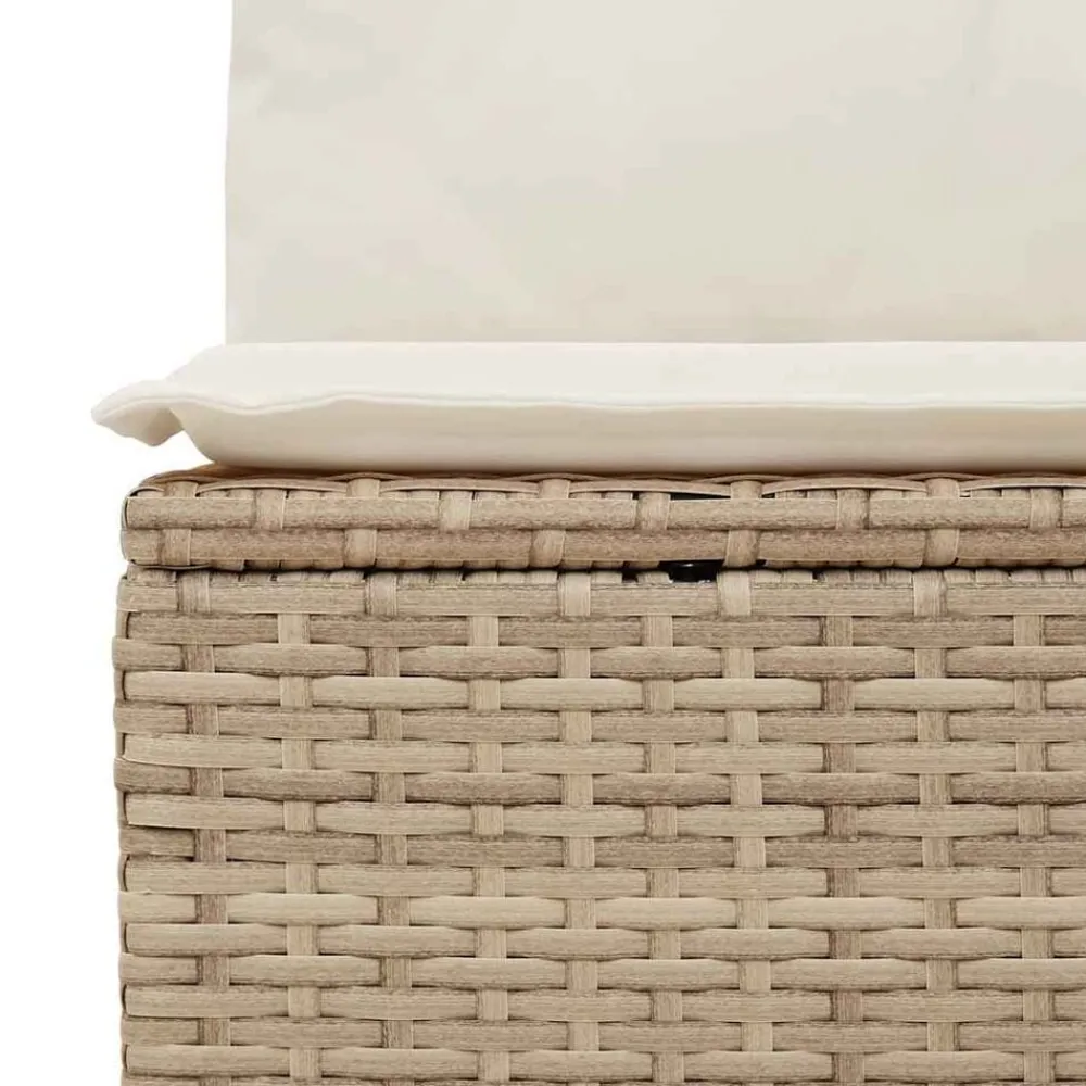 vidaXL Juego de sofás jardín con cojines beige 10 pzas ratán sintético beige y crema Best