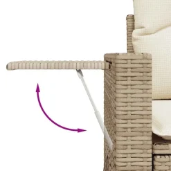 vidaXL Juego de sofás jardín con cojines beige 10 pzas ratán sintético beige y crema Best