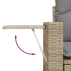 vidaXL Juego de sofás jardín con cojines 5 pzas ratán sintético beige beige y gris Outlet