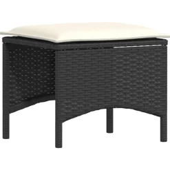 vidaXL Juego de sofás jardín con cojines 5 pzas ratán sintético gris gris y gris oscuro New