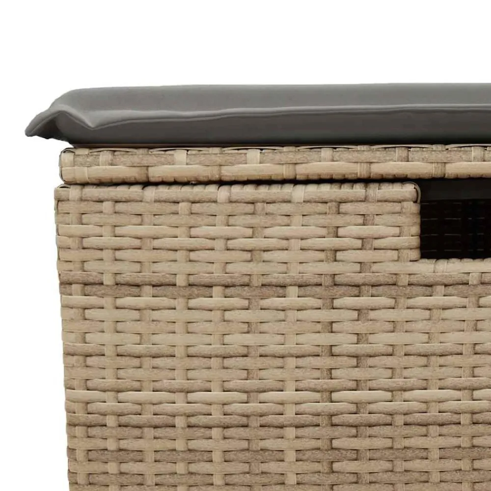vidaXL Muebles De Jardín-Juego de sofás jardín con cojines 4 pzas ratán sintético beige