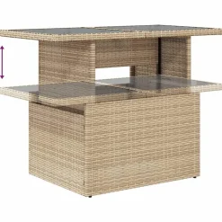 vidaXL Juego de sofás jardín con cojines 5 pzas ratán sintético beige beige y crema Clearance