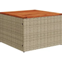 vidaXL Juego de sofás jardín con cojines beige mezcla 11 pzas ratán PE mezcla beige y gris Sale