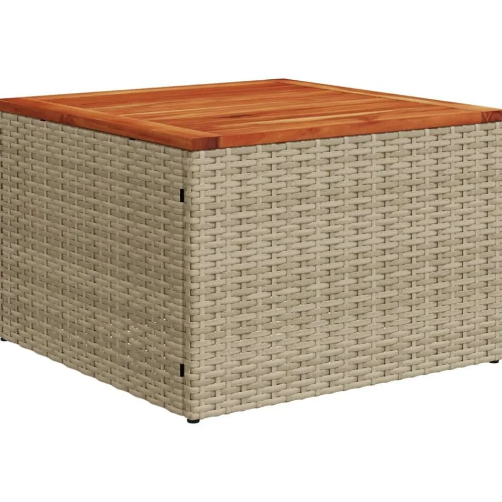 vidaXL Juego de sofás jardín con cojines beige mezcla 11 pzas ratán PE mezcla beige y gris Sale