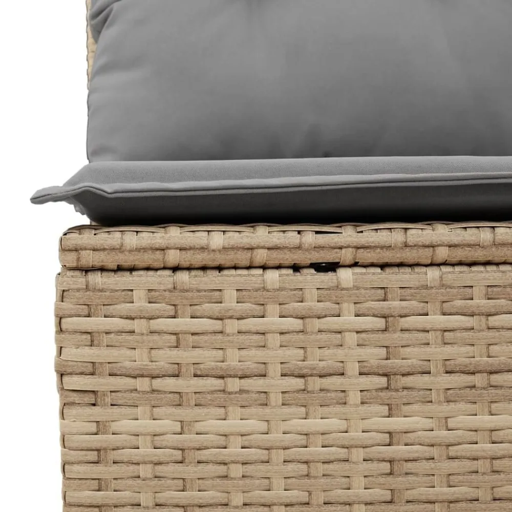 vidaXL Juego de sofás jardín con cojines beige mezcla 11 pzas ratán PE mezcla beige y gris Sale