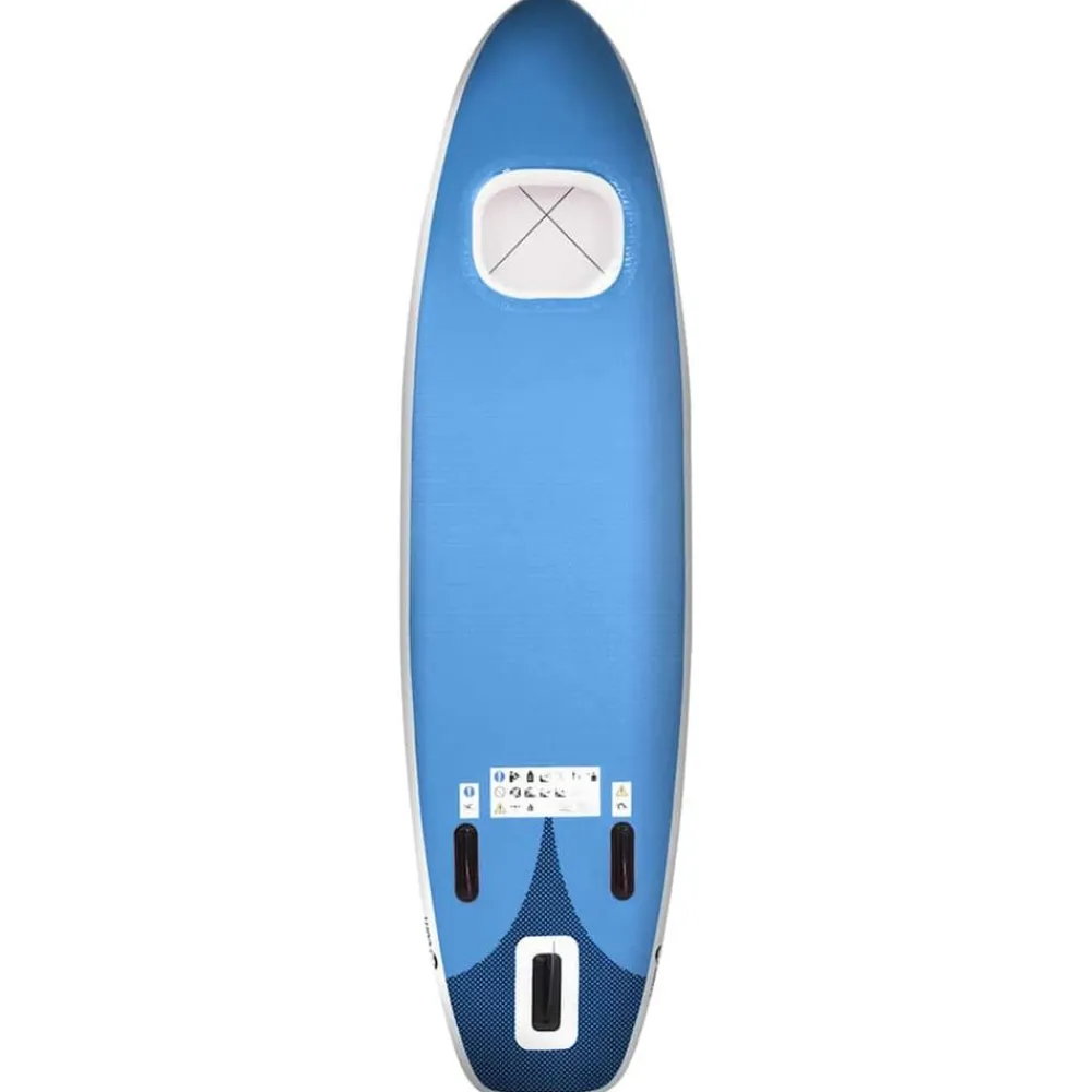 vidaXL Actividades Al Aire Libre-Juego de tabla paddle surf inflable azul 300x76x10 cm