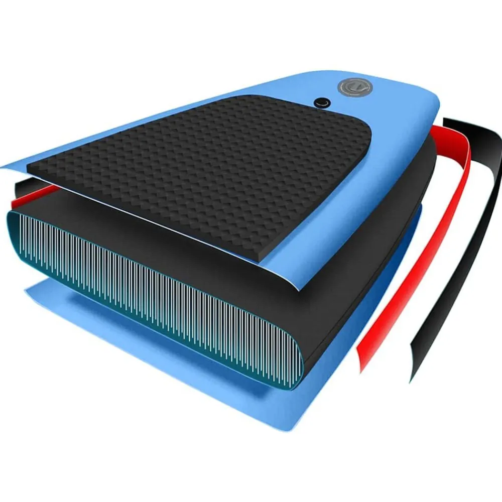vidaXL Actividades Al Aire Libre-Juego de tabla paddle surf inflable azul 300x76x10 cm