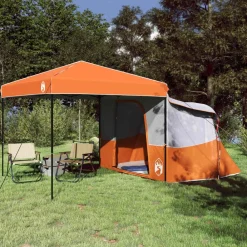 vidaXL Juego de Tienda de Camping 2 pcs Tafetán y Tela Naranja New