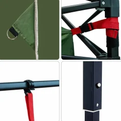 vidaXL Actividades Al Aire Libre-Juego de Tienda de Camping con techo 2 pcs Tafetán y Tela