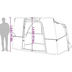 vidaXL Actividades Al Aire Libre-Juego de Tienda de Camping con techo 2 pcs Tafetán y Tela