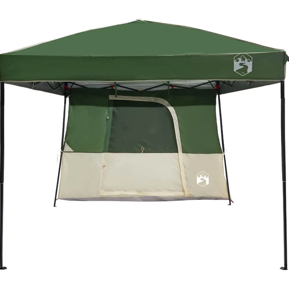 vidaXL Actividades Al Aire Libre-Juego de Tienda de Camping con techo 2 pcs Tafetán y Tela