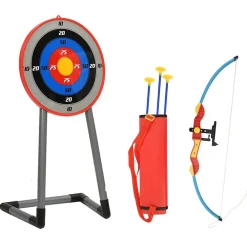 vidaXL Juego de tiro con arco de arco y flecha para niños con objetivo