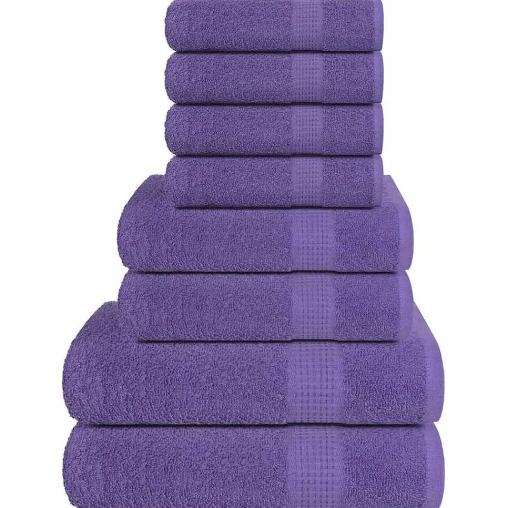vidaXL Ropa De Casa-Juego de toallas FROGN 8 piezas 360 g/m²
