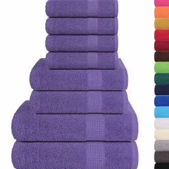 vidaXL Ropa De Casa-Juego de toallas FROGN 8 piezas 360 g/m²