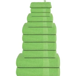 vidaXL Ropa De Casa-Juego de toallas FROGN de 12 piezas 360 g/m²