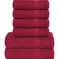 vidaXL Ropa De Casa-Juego de toallas FROGN de 6 piezas 360 g/m²