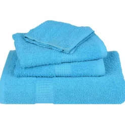 vidaXL Ropa De Casa-Juego de toallas FROGN de 12 piezas turquesa 360 g/m²