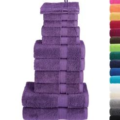 vidaXL Ropa De Casa-Juego de toallas premium SOLUND 12 unidades 600 gsm