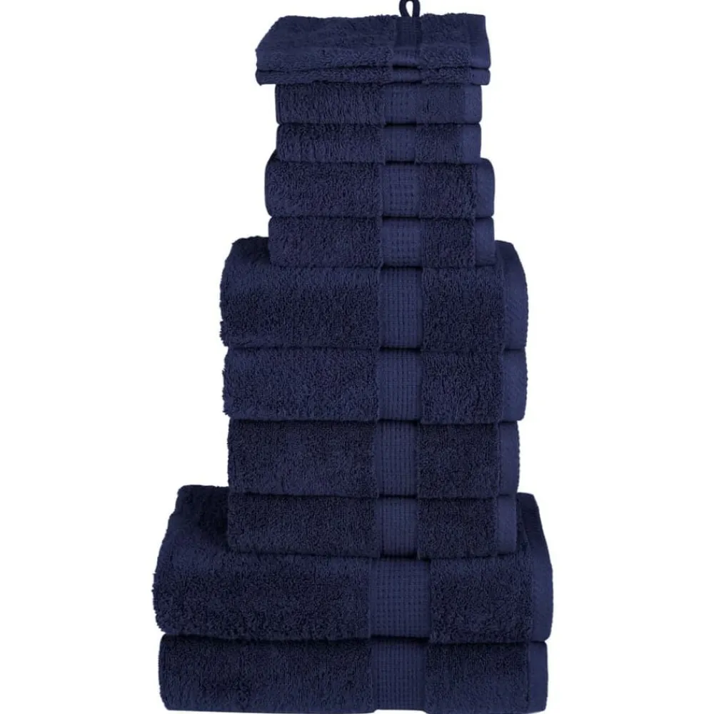 vidaXL Ropa De Casa-Juego de toallas premium SOLUND 12 unidades 600 gsm
