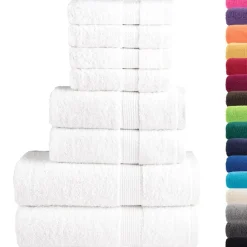 vidaXL Ropa De Casa-Juego de toallas premium SOLUND 8 unidades 600 gsm