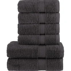 vidaXL Ropa De Casa-Juego de toallas premium SOLUND 6 unidades 600 gsm