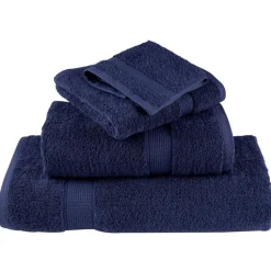 vidaXL Juego de toallas premium SOLUND 8 unidades 600 gsm Azul marino Best