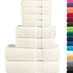 vidaXL Ropa De Casa-Juego de toallas premium SOLUND 8 unidades 600 gsm