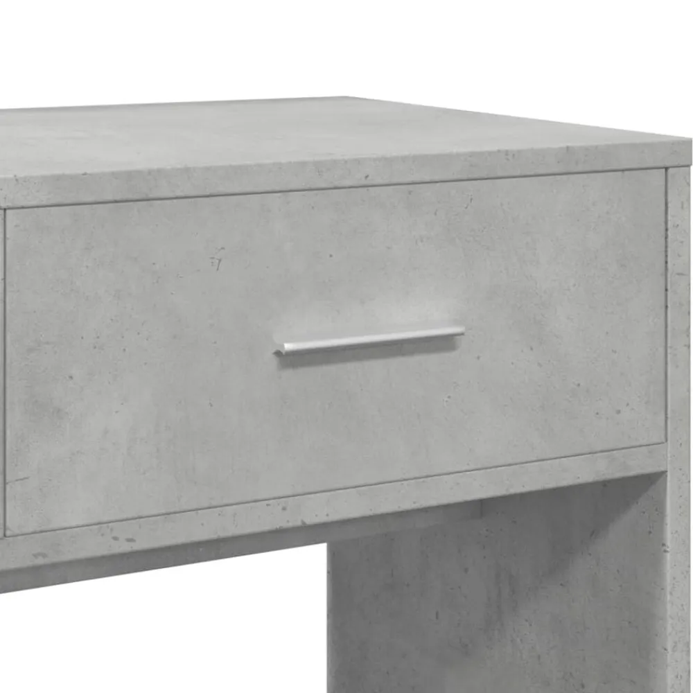 vidaXL Juego de tocador de 4 piezas madera de ingeniería gris hormigón Gris hormigón Outlet