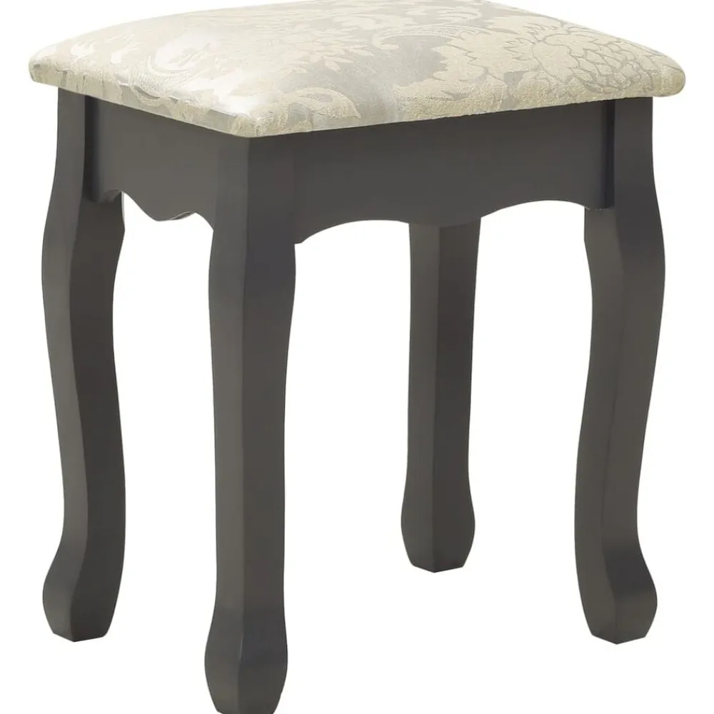 vidaXL Armarios Y Almacenamiento-Juego de tocador y taburete madera paulownia 100x40x146cm