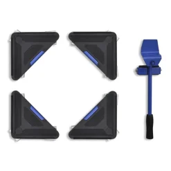vidaXL Manipulación De Materiales-Juego de transportador y elevador de muebles con ruedas