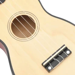 vidaXL Arte Y Ocio-Juego de ukelele soprano para niños con funda madera clara 21