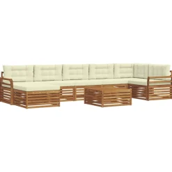 vidaXL Conjuntos De Muebles-Juegos de sofás 8 pcs Madera de Acacia Sólida