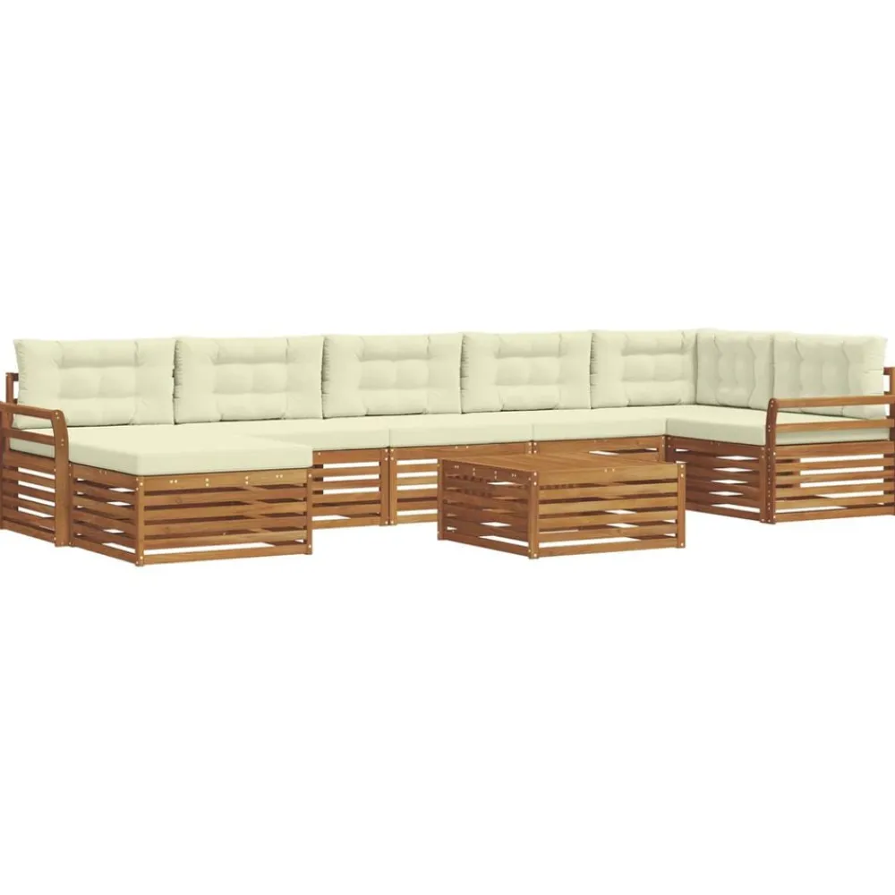vidaXL Conjuntos De Muebles-Juegos de sofás 8 pcs Madera de Acacia Sólida
