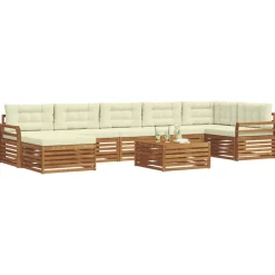 vidaXL Conjuntos De Muebles-Juegos de sofás 8 pcs Madera de Acacia Sólida
