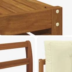 vidaXL Conjuntos De Muebles-Juegos de sofás 8 pcs Madera de Acacia Sólida